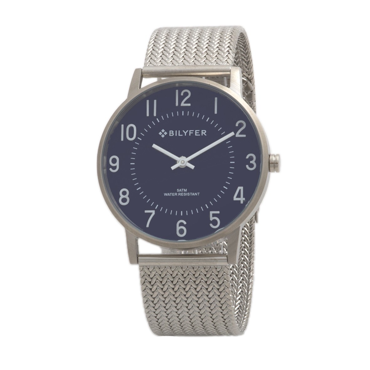 RELOJ ACERO MALLA CLASICO 5 ATM AZUL