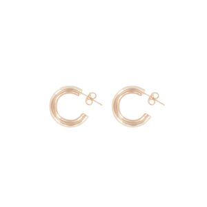 BRIGHT PINK GOLD PLATED HOOP 19MM