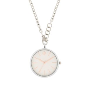RELOJ COLGANTE CAJA 33 MM CADENA ACERO 76 CM COLOR PLATA PLATEADO