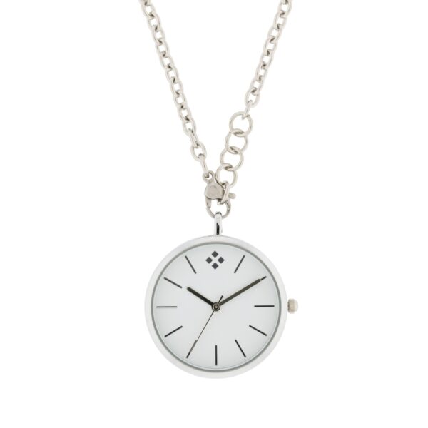 RELOJ COLGANTE CAJA 33 MM CADENA ACERO 76 CM COLOR PLATA PLATEADO