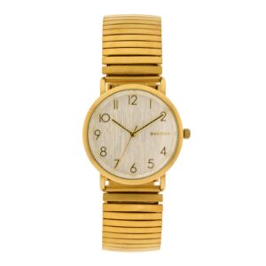 RELOJ DORADO 33MM BANDA EXTENSIBLE ACERO NUMEROS ÁRABES