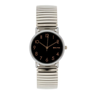 Silvertone 33MM STEEL BAND EXTENDING ARABIC NUMBERS