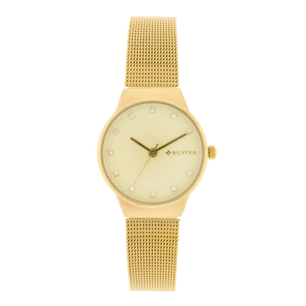 32MM GOLDEN WATCH WITH STONES IN THE INDEXES
