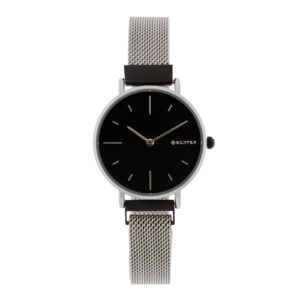RELOJ NEGRO 32MM índices PLATA ESFERA NEGRA CIERRE IMÁN