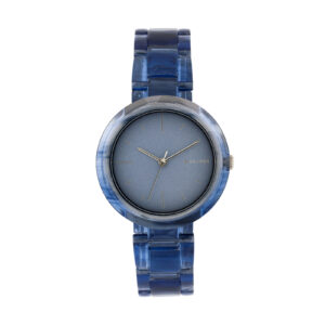 Reloj azul correa ajustable y caja acríllico 34mm
