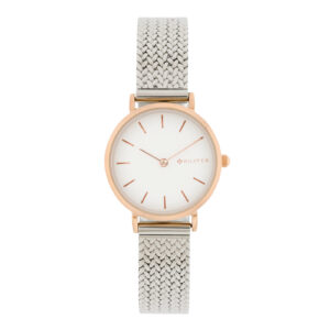 Reloj Bilyfer con malla grabada de acero caja de 27mm