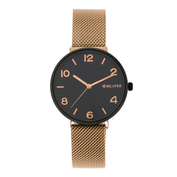 Reloj Bilyfer con caja de 38mm malla de imán con números árabes e índices