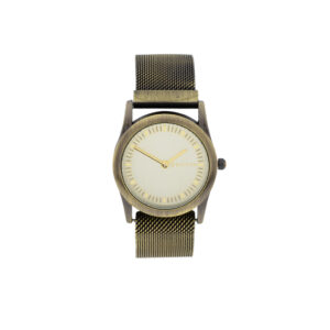 RELOJ 32MM MALLA ACERO CON IMáN E INDICES ACABADO ANTIQUE