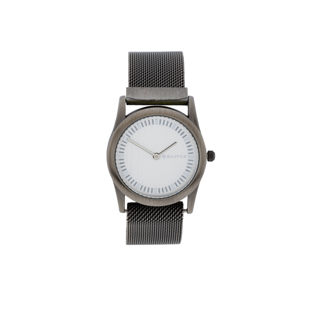 RELOJ 32MM MALLA ACERO CON IMáN E INDICES ACABADO ANTIQUE
