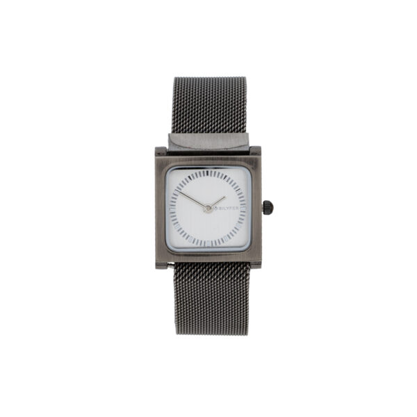 RELOJ CUADRADO 27X27 MALLA ACERO CON IMAN ACADO ENVEJECIDO