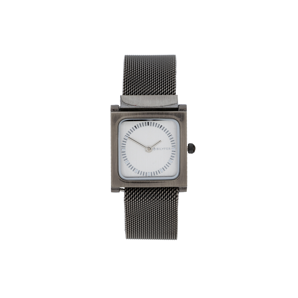 RELOJ CUADRADO 27X27 MALLA ACERO CON IMAN ACADO ENVEJECIDO
