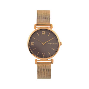 ROUND ROMAN NUMBERS STEEL MESH WATCH