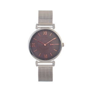 ROUND ROMAN NUMBERS STEEL MESH WATCH