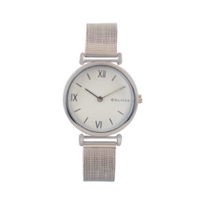 RELOJ REDONDO NÚMEROS ROMANOS MALLA DE ACERO