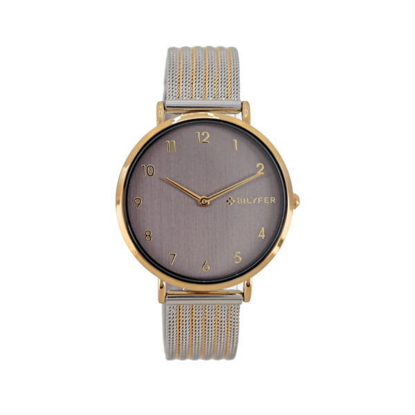 WATCH WITH TWO-TONE MESH BLACK DIAL
