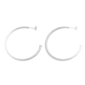 GLOSS RHODIUM-PLATED RING 50 MM