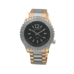 Sports watch with steel chain, water resistant to 5 ATM two-tone copper