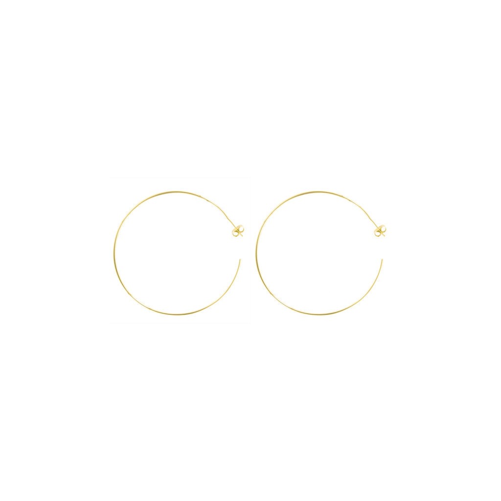 Aro fino38mm chapado oro brillo