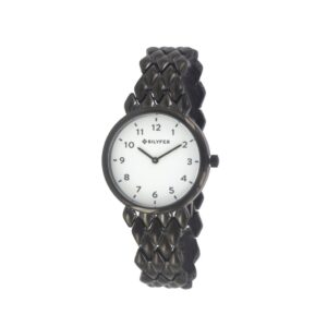 Reloj banda metal rombos NEGRO