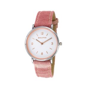 Reloj Bilyfer algodon y piel llengua mallorquina ROSA