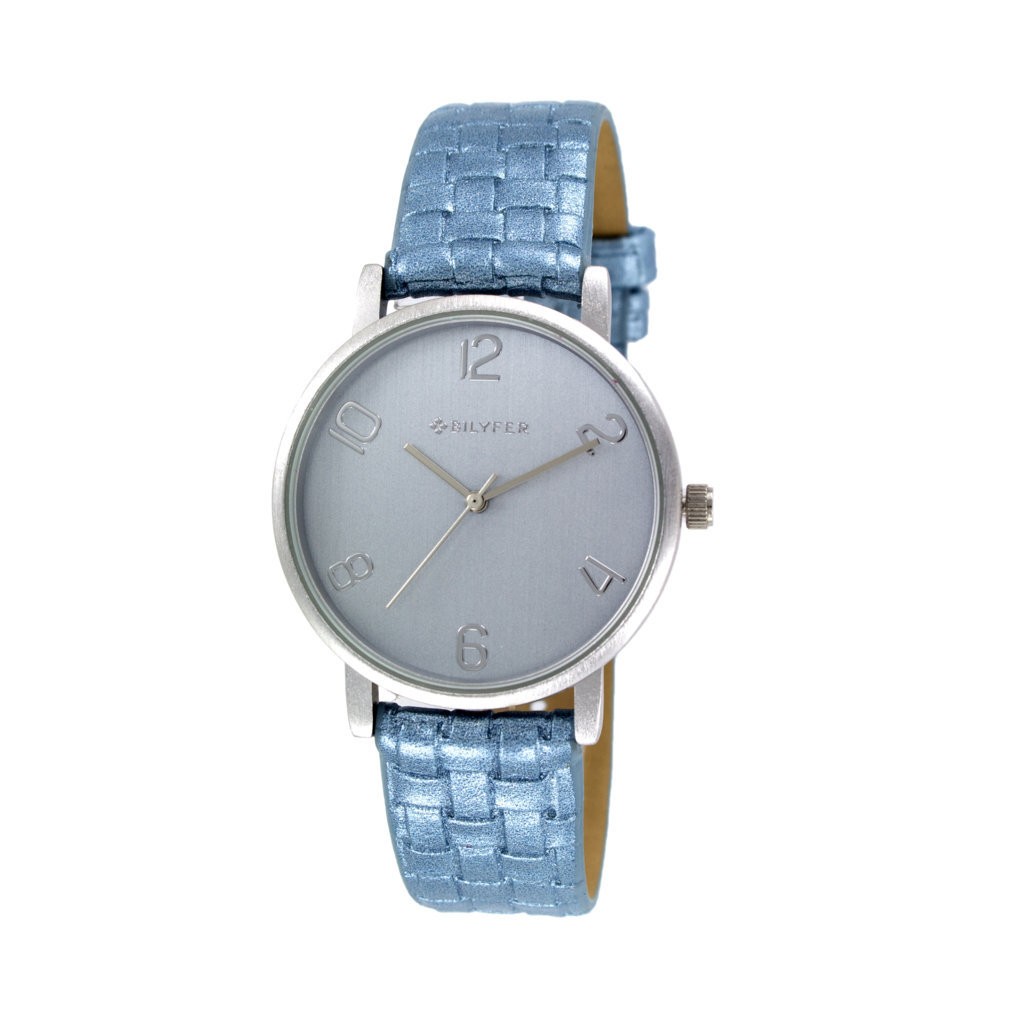Reloj Bilyfer correa metalizada trenzada AZUL