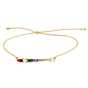 Cz-plated bracelet shell pearl cotton