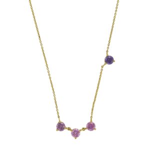 Gold plated necklace zircons