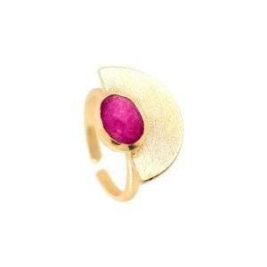 ANILLO UNIVERSAL CHAPADO PIEDRA JADE