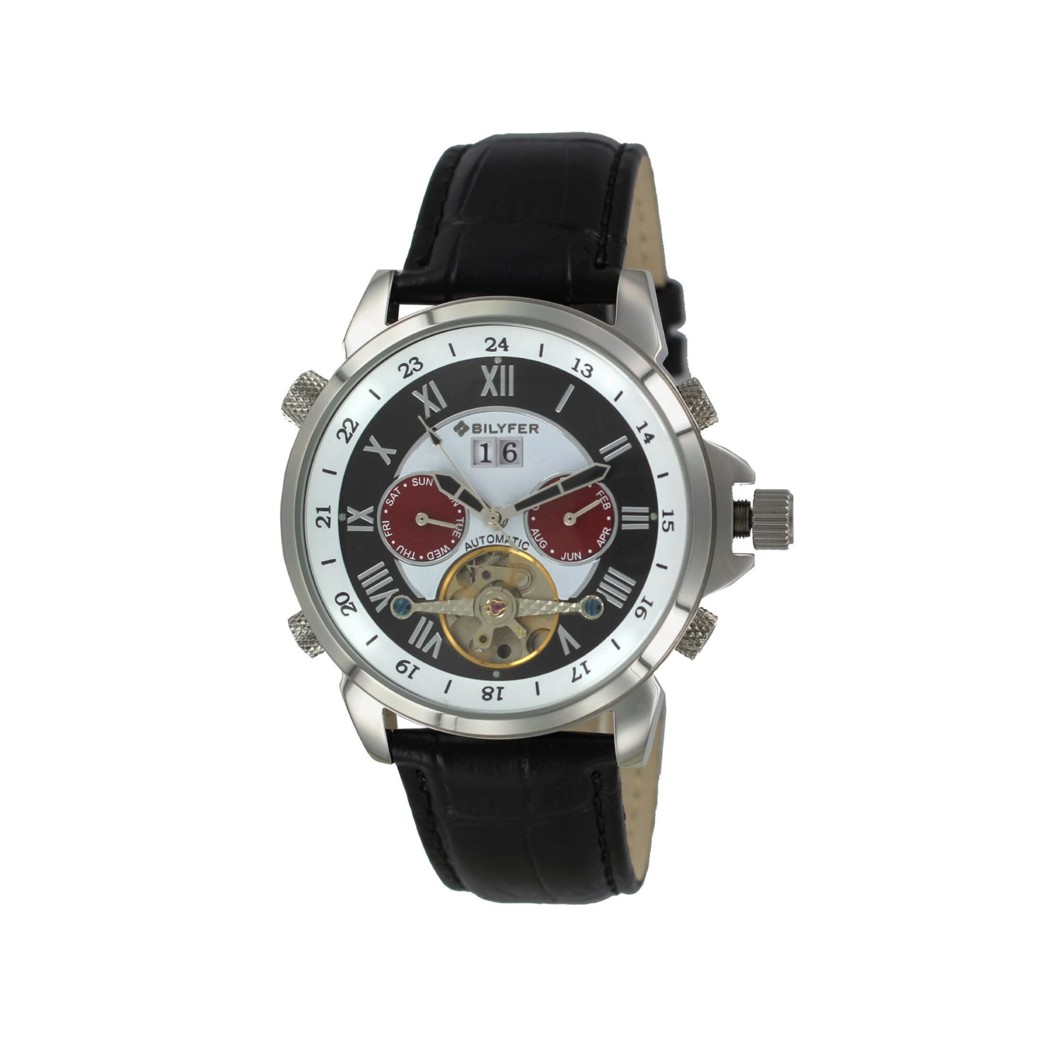 RELOJ AUTOMÁTICO /ACERO/ MULTI FUNCIONESV /PIEL CORONA ROSCADA