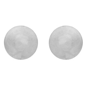 LARGE ROUND EARRING WITH HANDMADE RHODIUM FINISH