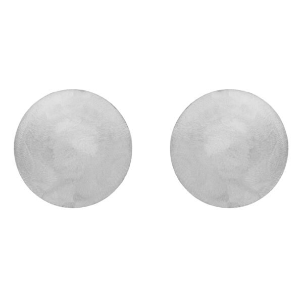 LARGE ROUND EARRING WITH HANDMADE RHODIUM FINISH