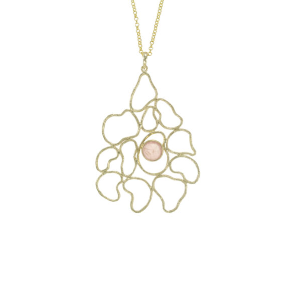HANGING GOLD QUARTZ FILIGRANA CHAPADO