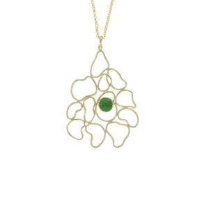 HANGING FILIGRANA gold plated Green Aventurine