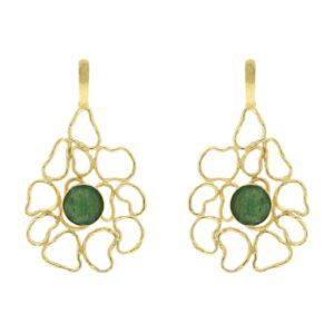 GREEN SLOPE FILIGRANA gold plated Green Aventurine