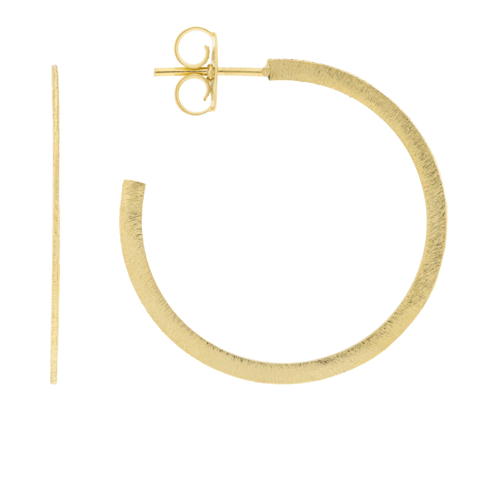 ARO DORADO ARTESANAL PLANO CHAPADO ORO MATE 33MM