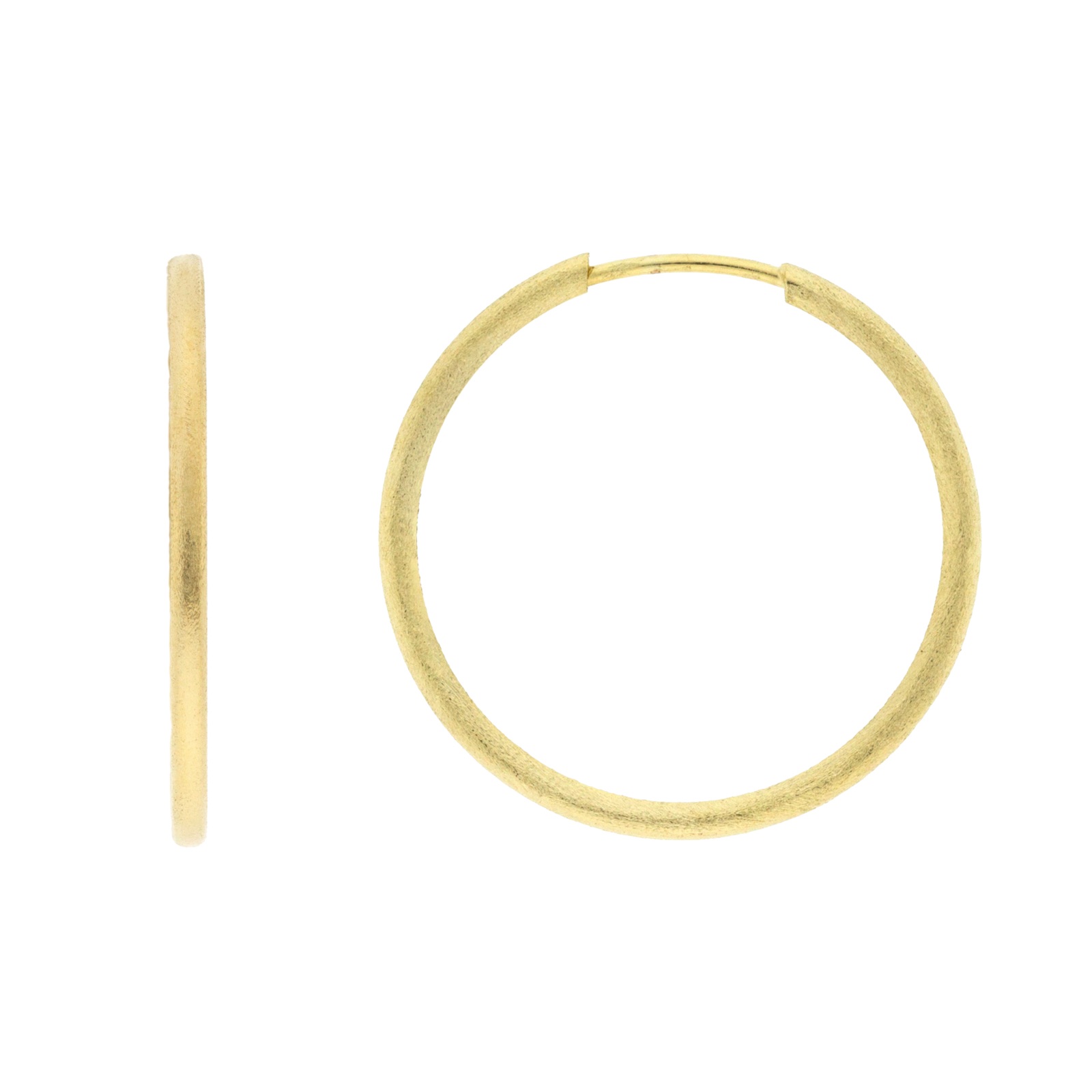 Aro Dorado Artesanal Fino  Chapado Oro 25mm