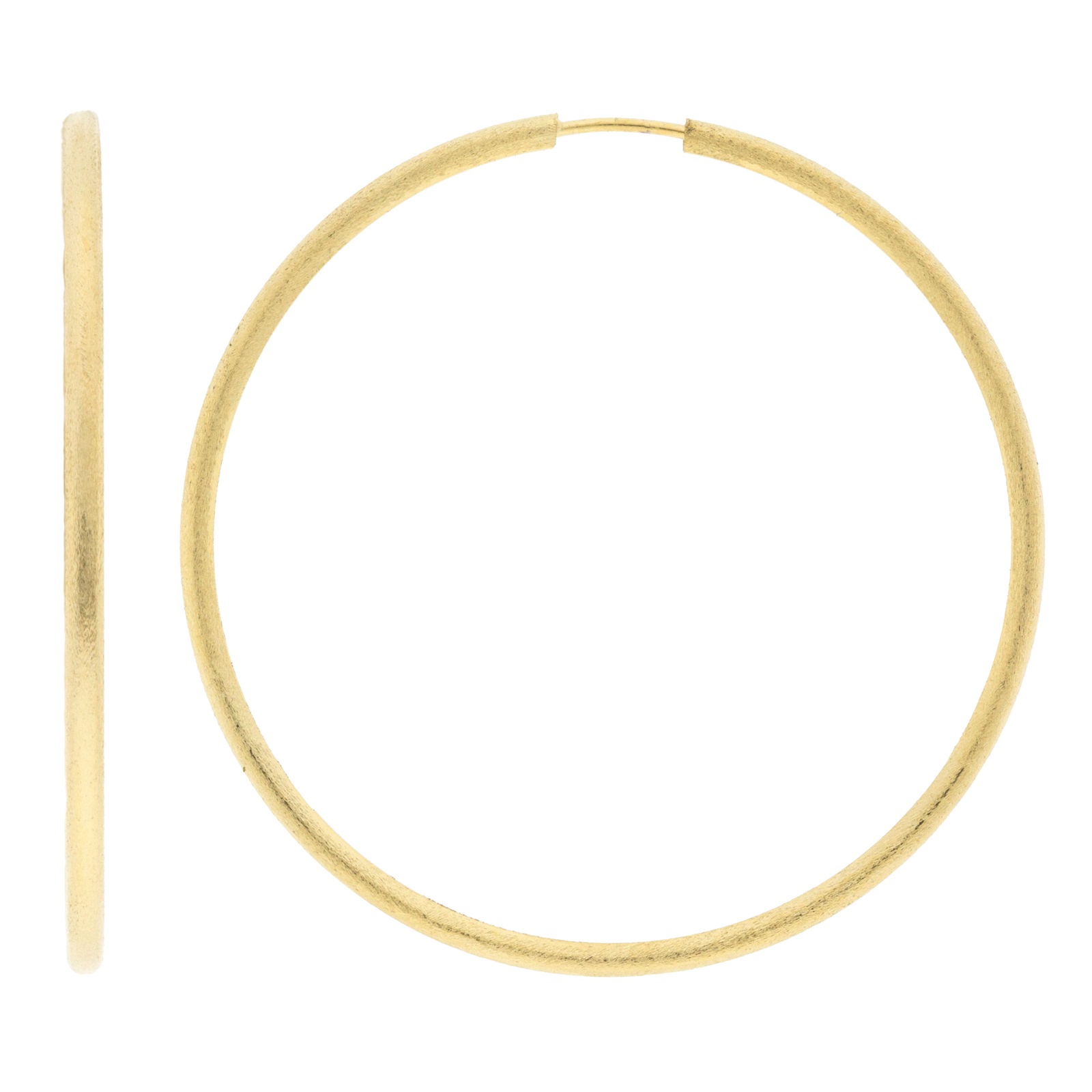 ARO DORADO ARTESANAL FINO CHAPADO ORO 40MM