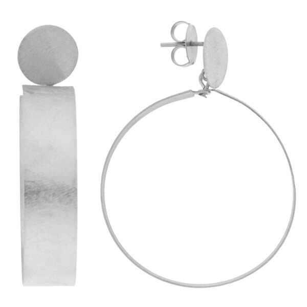HOOP 36MM Rhodium HANGING SILVER CRAFT