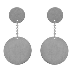 SILVER COINS RHODIUM PLATED EARRING ARTESANAL