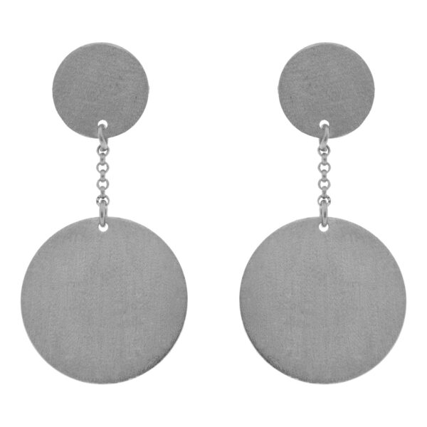 SILVER COINS RHODIUM PLATED EARRING ARTESANAL