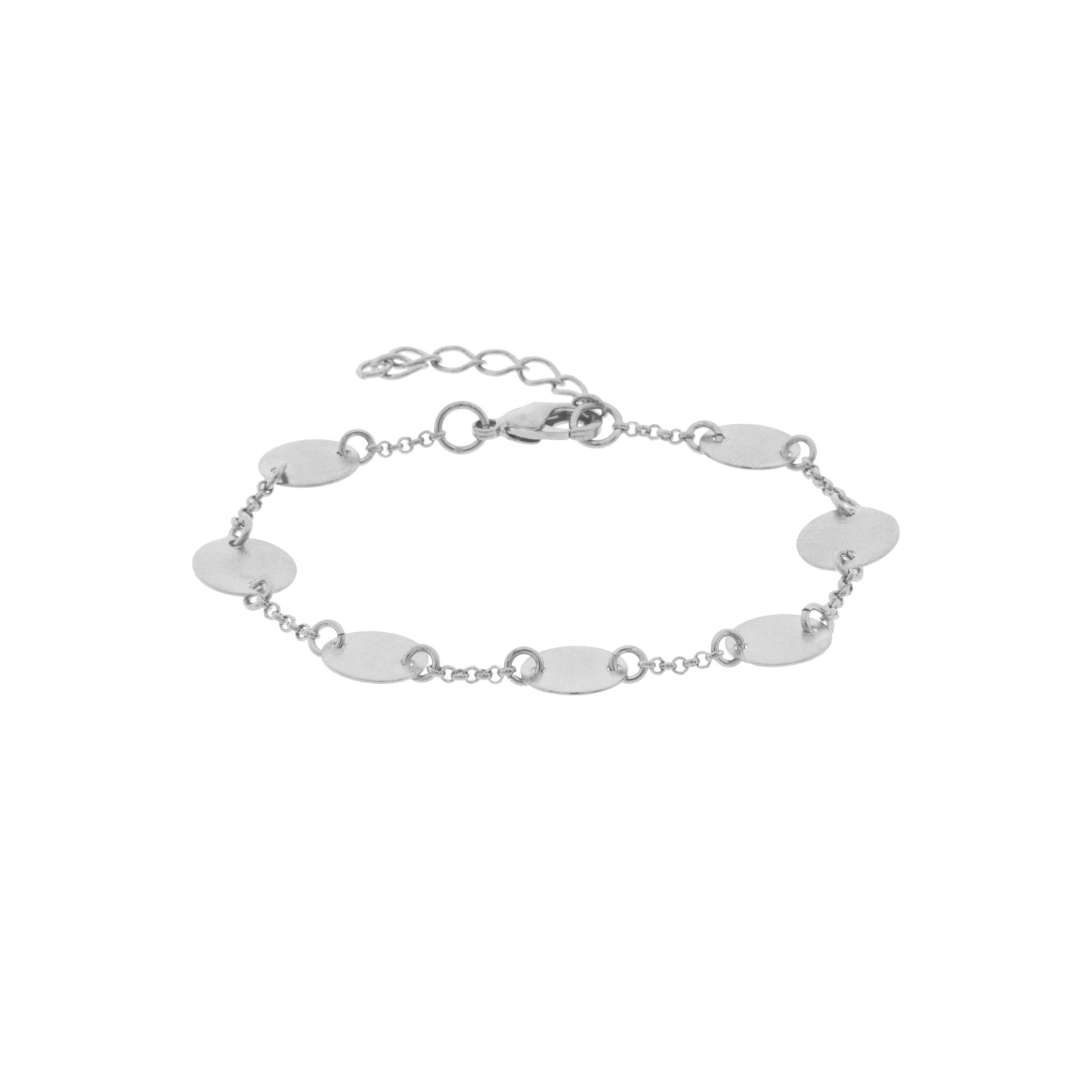 PULSERA PLATEADA MONEDAS CHAPADO RODIO ARTESANAL