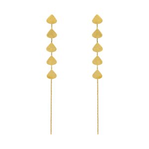 PENDIENTE DORADO CHAPADO ORO ARTESANAL PIEZAS SOLDADAS