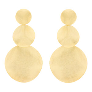 Large Gold-plated Earring with Handmade finish