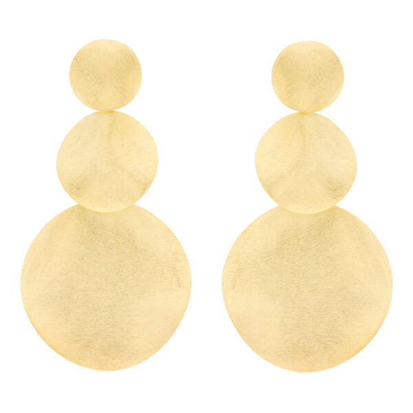 Large Gold-plated Earring with Handmade finish