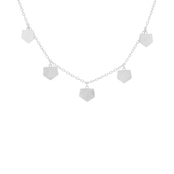 COLLAR CON PIEZAS IRREGULARES ACABADO PLATINO
