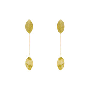 PENDIENTEHOJA DE ACACIA CHAPADO EN ORO ARTESANAL
