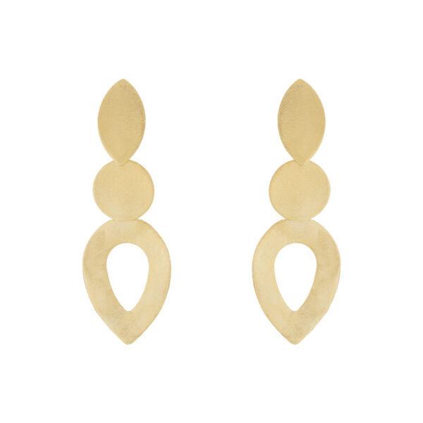 PENDIENTE EGIPCIO CHAPADO ORO ARTESANAL