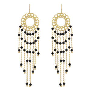 Rome Earrings Handcrafted Gold-Plated and Crystal