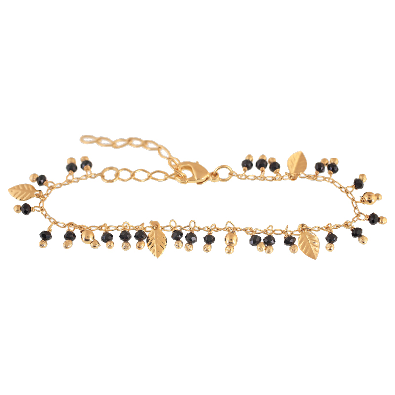 PULSERA CON CRISTAL CHAPADO ARTESANAL