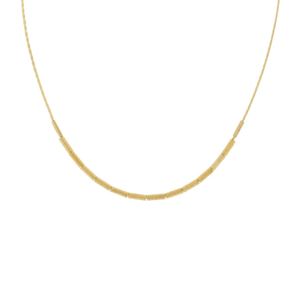 COLLAR CON PIEZAS 45CM + 7 CHAPADO EN ORO